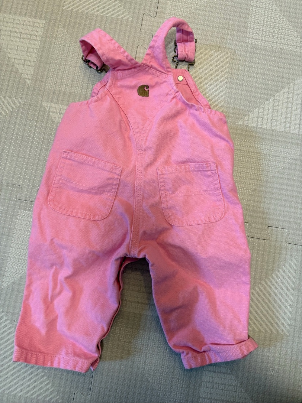 Carhartt Pink Toddler Overalls with Adjustable Straps - Picture 3 of 5